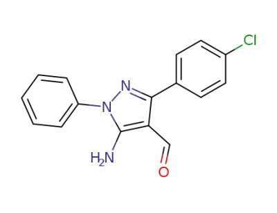 5-amino-3-(4-chlorophenyl)-1-phenyl-1H-pyrazole-4-carbaldehyde